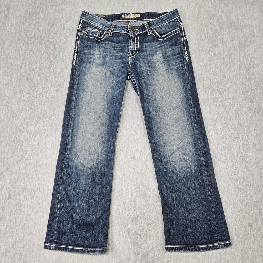 BKE Jeans Womens 27 (31x25) Payton Bootcut Stretch Contrast Stitch Denim Faded